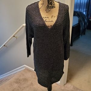 NWT Sparkle long Vneck sweater